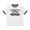 White/Black Cropped Ringer T-Shirt