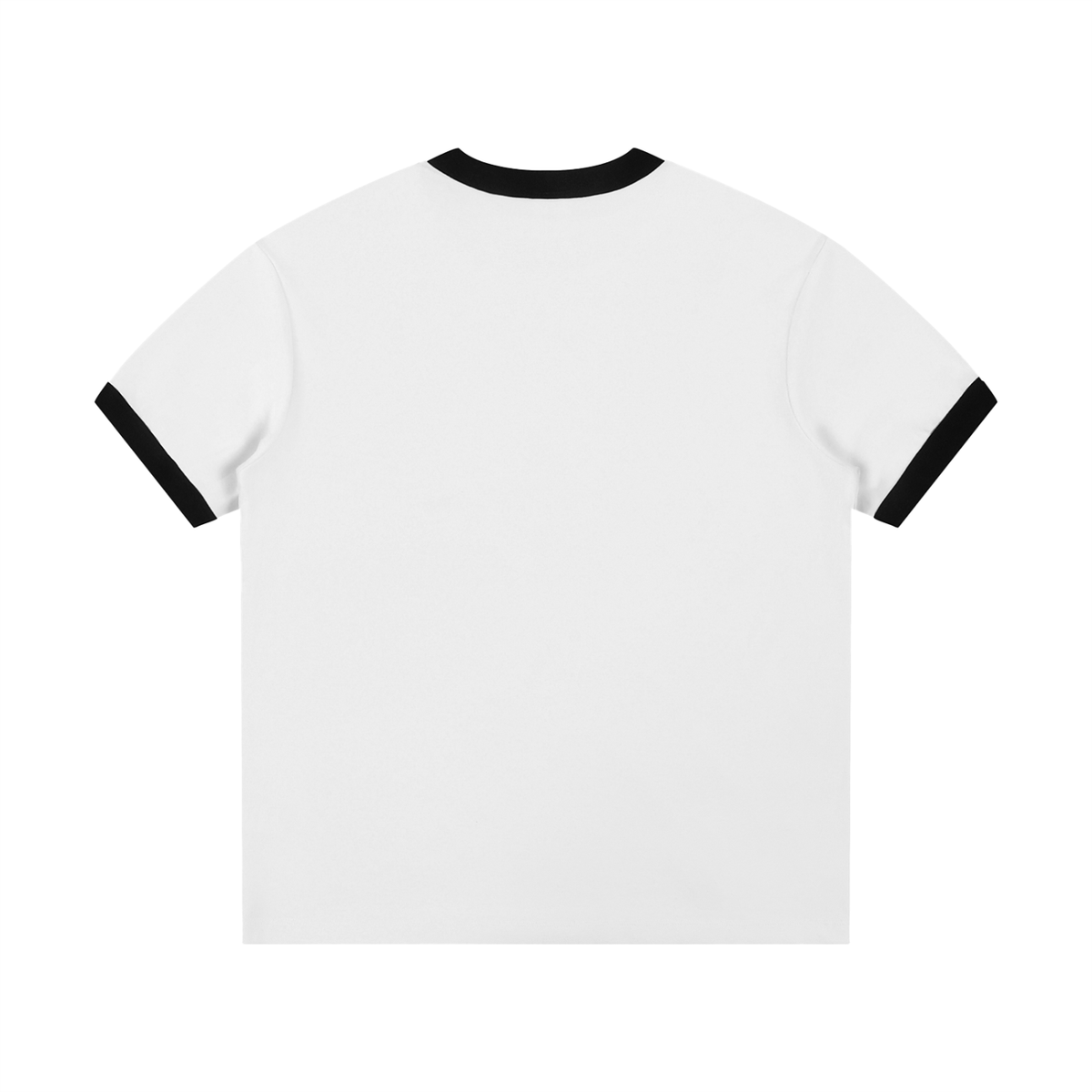 White/Black Cropped Ringer T-Shirt