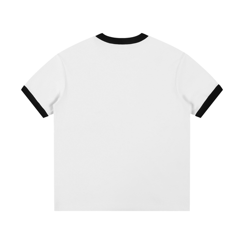 White/Black Cropped Ringer T-Shirt