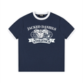 Navy/White Cropped Ringer T-Shirt